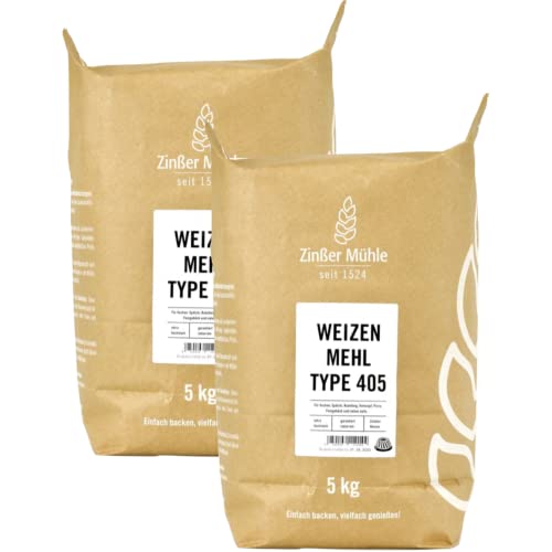 2X Weizenmehl Type 405 5 kg 2X Weizenmehl Type 405 5 kg von Zinßer Mühle