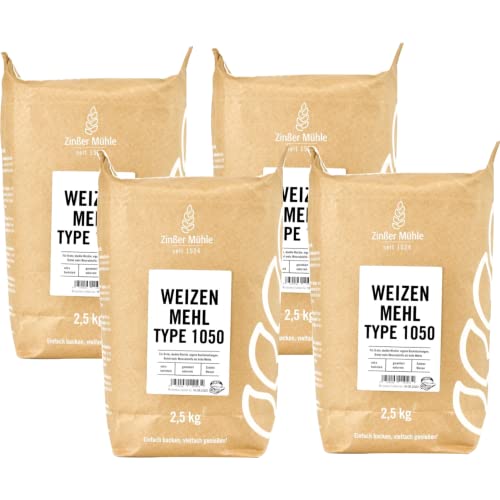4X Weizenmehl Type 1050 2,5 kg 4X Weizenmehl Type 1050 2,5 kg von Zinßer Mühle
