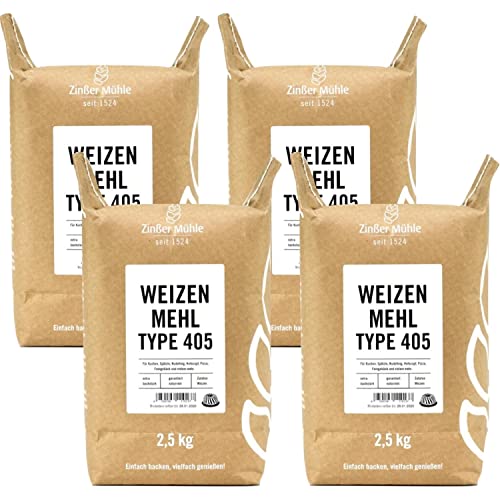 4X Weizenmehl Type 405 2,5 kg 4X Weizenmehl Type 405 2,5 kg von Zinßer Mühle