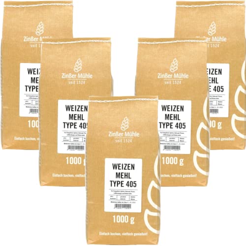 5X Weizenmehl Type 405 1000 g 5X Weizenmehl Type 405 1000 g von Zinßer Mühle