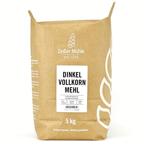 Dinkelvollkornmehl 5 kg von Zinßer Mühle