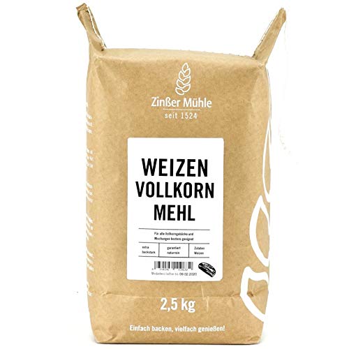 Weizenvollkornmehl 2,5 kg Weizenvollkornmehl 2,5 kg von Zinßer Mühle