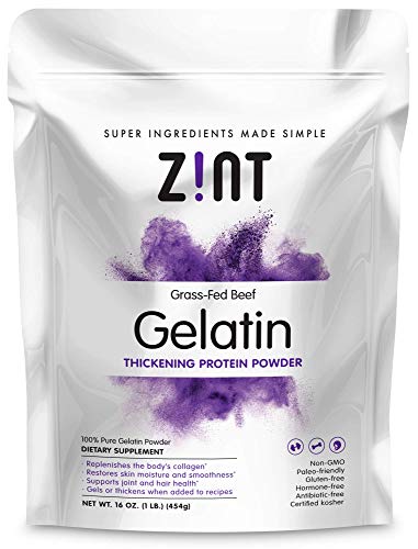 Unflavored Gelatin Powder,Kosher Beef Gelatin By Zint-Pasture Raised 1Lb Non-GMO Certified Unflavored Gelatin Powder,Kosher Beef Gelatin By Zint-Pasture Raised 1Lb Non-GMO Certified von Zint