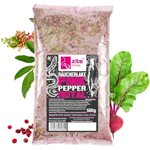 Zite Fishing Räucherlake PinkPepper Royal 500 g - Räucherlauge für Fische - Natürliche Gewürzmischung zum Räuchern von Zite
