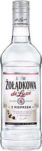 6 Flaschen Zoladkowa de Luxe Z Pieprzem Pfeffer Wodka 37,5% Vol. Polnischer Vodka a 0,5L von Zoladkowa Pieprzem