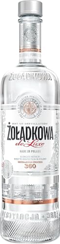 Żołądkowa de Luxe (1 x 700 ml), polnischer Wodka mit 200 Jahren Tradition, reiner und weicher Wodka mit 360 Mikrodestillationen, ideal pur oder als Cocktail, 37,5% Alk. von Zoladkowa