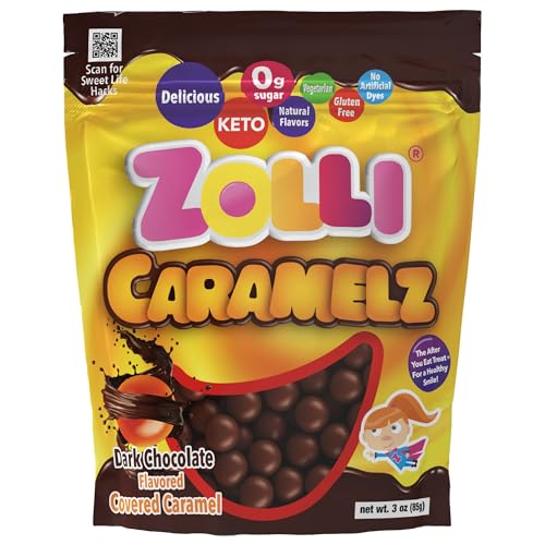 Zollipops Zolli Caramelz Clean Teeth Candy (85 ml) – dunkle Schokolade von Zollipops