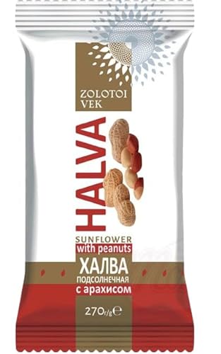 Halva aus Sonnenblumenkernen mit Erdnüssen 270g Халва подсолнечная с арахисом von Zolotoj Vek