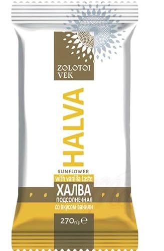Halva aus Sonnenblumenkernen mit Vanille 270g Халва подсолнечная, ванильная von Zolotoj Vek