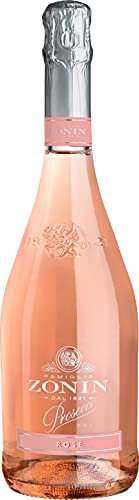 Zonin Prosecco D.O.C. Rosé Millesimato (1 x 0.75l), extra dry, mit feiner Perlage und zartem Rosé-Glanz im Glas, mit besten Freunden genießen von Zonin Prosecco