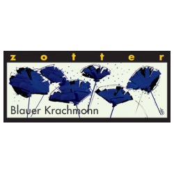 Bergmilchschokolade mit karamellisiertem Blaumohn, handgeschöpft Bergmilchschokolade mit karamellisiertem Blaumohn, handgeschöpft von Zotter
