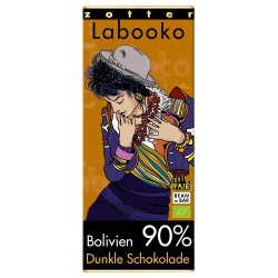 Bitterschokolade mit 90% Kakao aus Bolivien von Zotter