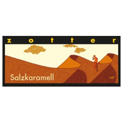 Bitterschokolade mit Salzkaramell & gesalzenem Mandelnougat, handgeschöpft Bitterschokolade mit Salzkaramell & gesalzenem Mandelnougat, handgeschöpft von Zotter