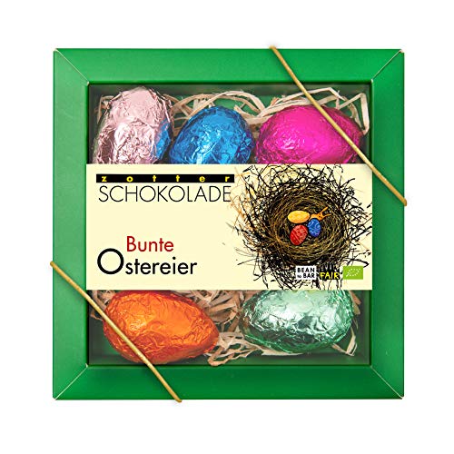 Bunte Ostereier - Geschenkset mit 8 gefüllten Schoko-Eiern - 116 g - Bio & Fairtrade von Zotter