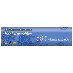 Vollmilchkuvertüre mit 50% Kakao von Zotter