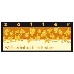 Weiße Schokolade mit Mandel-Haselnusskrokant, handgeschöpft Weiße Schokolade mit Mandel-Haselnusskrokant, handgeschöpft von Zotter
