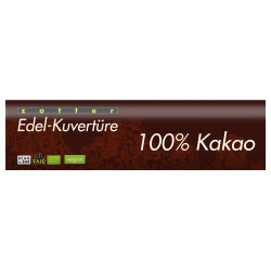 Zartbitterkuvertüre mit 100% Kakao Zartbitterkuvertüre mit 100% Kakao von Zotter