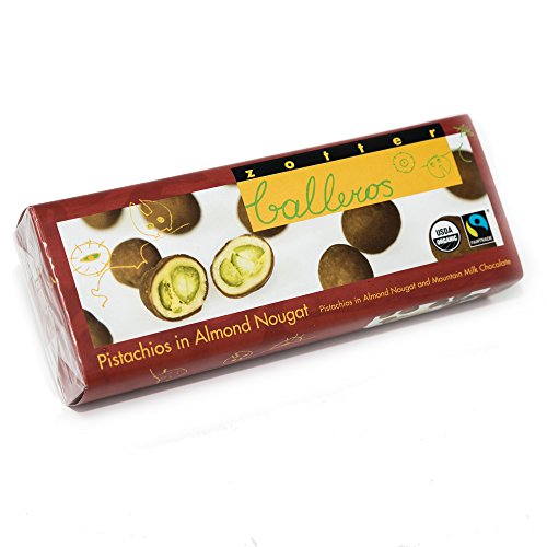 Zotter Balleros Pistazien in Mandelnougat, 1er Pack (1 x 100 g) - Bio von Zotter