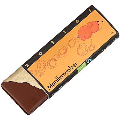 Zotter Bergmilchschokolade mit Aprikosencreme & Marzipan, handgeschöpft (70 g) - Bio von Zotter