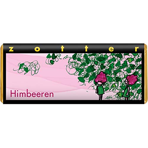 Zotter Bitterschokolade mit Himbeeren, handgeschöpft (70 g) - Bio von Zotter