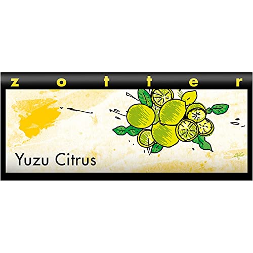 Zotter Dunkle Bergmilchschokolade mit japanischer Yuzu, handgeschöpft (70 g) - Bio von Zotter