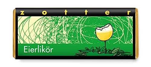 Zotter Dunkle Bergmilchschokolade mit Eierlikör, handgeschöpft (70 g) - Bio von Zotter