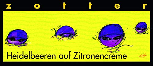 Zotter Handgeschöpfte Schokolade Heidelbeeren auf Zitronencreme 70 g von Zotter