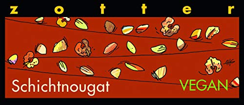 Zotter Handgeschöpfte Schokolade Schichtnougat 70 g von Zotter