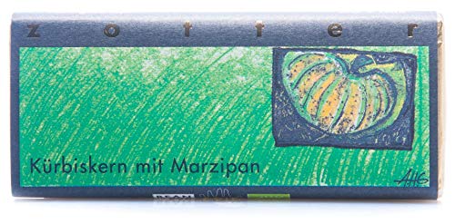 Zotter Dunkle Milchschokolade mit Kürbiskernnougat & Marzipan, handgeschöpft (70 g) - Bio Zotter Dunkle Milchschokolade mit Kürbiskernnougat & Marzipan, handgeschöpft (70 g) - Bio von Zotter