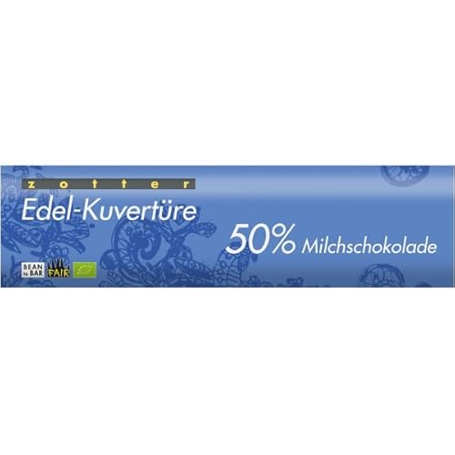 Zotter Vollmilchkuvertüre mit 50% Kakao (130 g) - Bio von Zotter