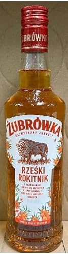 1 Flasche Zubrowka Rzeski Rokitnik 30% Alc. 0.5L Sanddorn Bison Grass Wodka a 0,5L Vodka aus polnischem Roggen mit Bisongras 32% Vol. von Zubrowka
