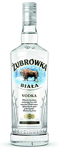 ŻUBRÓWKA BIAŁA Vodka (1 x 700 ml), polnischer Vodka mit der Kraft des Bisons, kristallklarer Vodka aus den Wäldern Polens, ideal für Cocktails und Longdrinks, Polens meistverkaufter Vodka, 37,5 % Alk. von Żubrówka