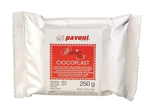 Zuckerpapier24® Modellier Schokolade von Pavoni Italia® 250 gramm (Rot) [cpr250] von Zuckerpapier24