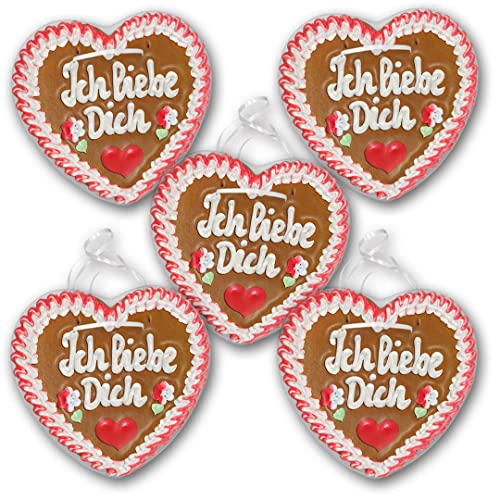 10 Stück Lebkuchenherzen mit " Ich liebe Dich " beschriftet 17cm groß / 140g schwer. Oktoberfestlebkuchenherzen aus München. Lebkuchen Herzen günstig kaufen | Konditorei Zuckersucht (10 Stück) von Zuckersucht