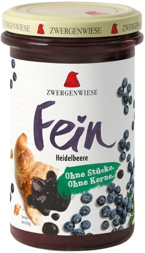 ZWERGENWIESE Fein Fruchtaufstrich, Bio Heidelbeere, 280g (1er Pack) von Zwergenwiese