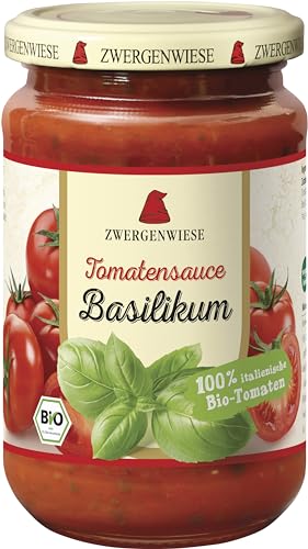 Zwergenwiese Bio Tomatensauce Basilikum (6 x 340 ml) von Zwergenwiese