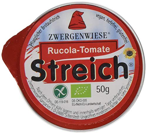 Zwergenwiese Rucola-Tomate 50g Bio Brotaufstrich Vegetarisch, 12er Pack (12 x 50 g) von Zwergenwiese