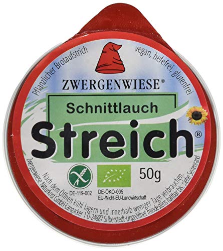 Zwergenwiese Schnittlauch 50 g Bio Brotaufstrich Vegetarisch, 12er Pack (12 x 50 g) von Zwergenwiese