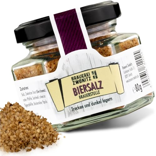 Brauerei Zwönitz Biersalz „Brauerstulle“/ Gewürzmischung/Bier Salz als Geschenk für Feinschmecker/Geschenk für Männer/Geschenkidee für Bier Liebhaber/Grillgewürz Brauerei Zwönitz Biersalz „Brauerstulle“/ Gewürzmischung/Bier Salz als Geschenk für Feinschmecker/Geschenk für Männer/Geschenkidee für Bier Liebhaber/Grillgewürz von Zwönitzer handwerklich gebraut