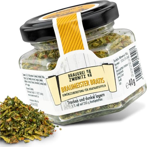 Brauerei Zwönitz Bratkartoffelgewürz - Braumeisters Bratis 40g / vegane Gewürzmischung für Bratkartoffeln/Kartoffelgewürz Brauerei Zwönitz Bratkartoffelgewürz - Braumeisters Bratis 40g / vegane Gewürzmischung für Bratkartoffeln/Kartoffelgewürz von Zwönitzer handwerklich gebraut