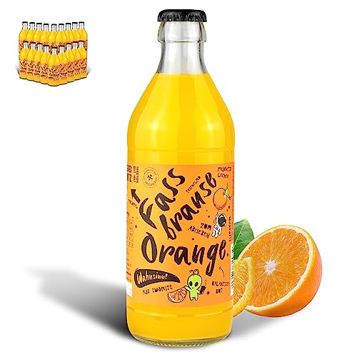 Brauerei Zwönitz Fassbrause Orange 18er Pack / 0,33 Liter Glasflaschen Orangen Limonade/Erfrischende Orangen Limo aus Sachsen von Zwönitzer handwerklich gebraut