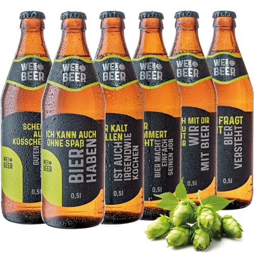 Brauerei Zwönitz - Helles Bier 6er Set in lustigen Sprüche-Bierflaschen 0,5l / Vollbier hell/Geschenke für Bierliebhaber/Männergeschenke Brauerei Zwönitz - Helles Bier 6er Set in lustigen Sprüche-Bierflaschen 0,5l / Vollbier hell/Geschenke für Bierliebhaber/Männergeschenke von Zwönitzer handwerklich gebraut