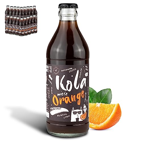 Brauerei Zwönitz Kola mietz Orange 18er Pack / 0,33 Liter Glasflaschen Cola Orange Mix/Erfrischende Cola Orange Softdrinks aus Sachsen von Zwönitzer handwerklich gebraut