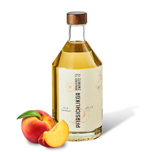 Brauerei Zwönitz Pfirsichlikör 0,5 Liter/Fruchtlikör 18% vol/Pfirsichlikör für Cocktails und puren Genuss/Pfirsich Likör in schicker Flasche Brauerei Zwönitz Pfirsichlikör 0,5 Liter/Fruchtlikör 18% vol/Pfirsichlikör für Cocktails und puren Genuss/Pfirsich Likör in schicker Flasche von Zwönitzer handwerklich gebraut
