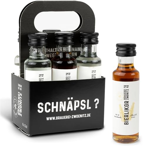 Brauerei Zwönitz – Wanderfreund Schnaps Set / 6 Shots – jeweils 2x Bierlikör, Gin und Brotschnaps/Spirituosen Geschenkset/Schnaps Probierset/Shot Mix Brauerei Zwönitz – Wanderfreund Schnaps Set / 6 Shots – jeweils 2x Bierlikör, Gin und Brotschnaps/Spirituosen Geschenkset/Schnaps Probierset/Shot Mix von Zwönitzer handwerklich gebraut