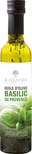 A l'Olivier 'Daily' - Olivenöl mit Basilikum (Basilic de Provence) in der Glasflasche 250 ml von à l'Olivier
