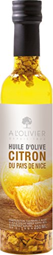 A l'Olivier 'Daily' - Olivenöl mit Zitronen aus Nizza (Citron du Pays de Nice) in der Glasflasche 250 ml von à l'Olivier