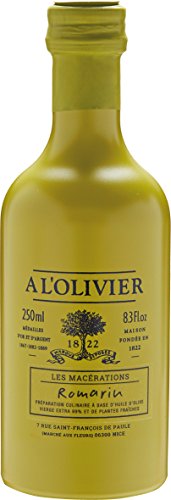 A l'Olivier - Olivenöl mit Rosmarin (Romarin) im Glasflakon 250 ml von à l'Olivier