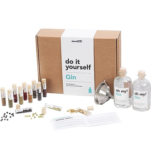 aboutfood ehemals foodist Gin Baukasten inkl. 38% Ansatzalkohol, Gin Set zum Selber Herstellen mit Botanicals, Rezepten, Etiketten, Quiz - Geschenkset für Männer Frauen als DIY Gin - Limited Edition aboutfood ehemals foodist Gin Baukasten inkl. 38% Ansatzalkohol, Gin Set zum Selber Herstellen mit Botanicals, Rezepten, Etiketten, Quiz - Geschenkset für Männer Frauen als DIY Gin - Limited Edition von aboutfood