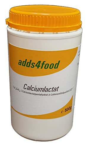 500g Calciumlactat in Lebensmittelqualität E327, in einer stabilen Dose mit luftdicht wiederveschließbarem Innendeckel 500g Calciumlactat in Lebensmittelqualität E327, in einer stabilen Dose mit luftdicht wiederveschließbarem Innendeckel von adds4food